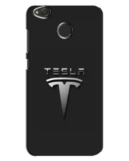 Чохол для Xiaomi Redmi 4X з картинкою «Сталевий логотип Tesla»