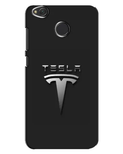 Чохол для Xiaomi Redmi 4X з картинкою «Сталевий логотип Tesla»
