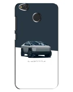 Чохол для Xiaomi Redmi 4X з картинкою «Сріблястий Cybertruck Tesla»