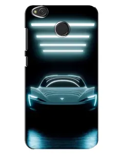 Чохол для Xiaomi Redmi 4X з картинкою «Tesla в неоні»