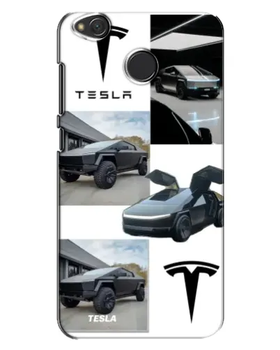 Чохол для Xiaomi Redmi 4X з картинкою «Колаж Cybertruck Tesla»