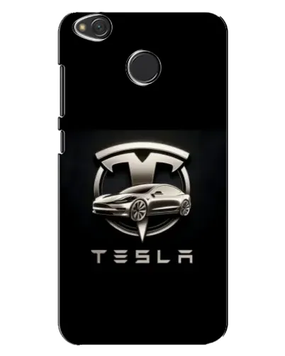 Чохол для Xiaomi Redmi 4X з картинкою «Tesla — срібне авто»