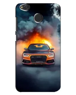 Чехол для Xiaomi Redmi 4X с картинкой «Audi в огненном дыму»