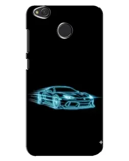 Чохол для Xiaomi Redmi 4X з картинкою «Неоновий контур Lamborghini»