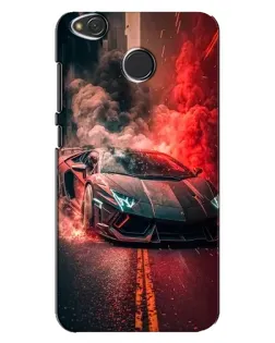 Чохол для Xiaomi Redmi 4X з картинкою «Lamborghini червоний дим»