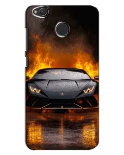 Чохол для Xiaomi Redmi 4X з картинкою «Lamborghini у вогні»