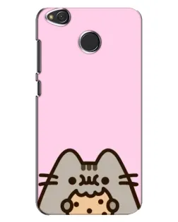 Чохол для Xiaomi Redmi 4X з картинкою «Pusheen та печиво»
