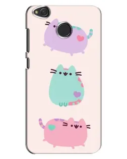 Чехол для Xiaomi Redmi 4X с картинкой «Pusheen трио»