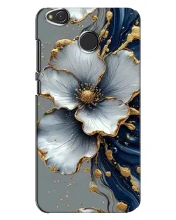 Чохол для Xiaomi Redmi 4X з картинкою «Біла квітка та золотий флюїд»