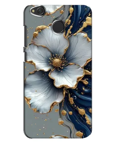 Чехол для Xiaomi Redmi 4X с картинкой «Белый цветок и золотой флюид» Чехол для Xiaomi Redmi 4X с картинкой «Белый цветок и золотой флюид»