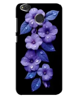 Чохол для Xiaomi Redmi 4X з картинкою «Фіолетові квіти з росою»