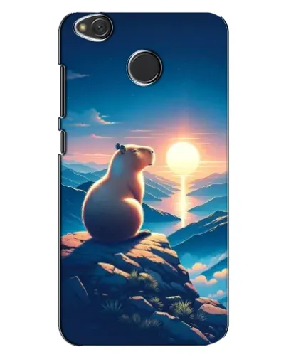 Чехол для Xiaomi Redmi 4X с картинкой «Закат солнца с капибарой»