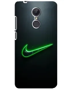 Чехол для Xiaomi Redmi 5 Plus с картинкой «Неоновый контур Nike»