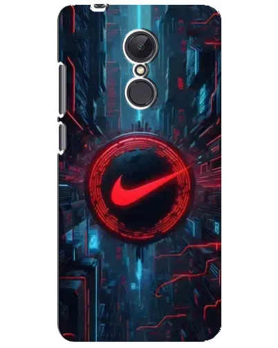 Чехол для Xiaomi Redmi 5 Plus с картинкой «Техногенный стиль Nike»
