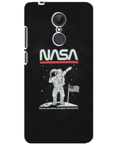 Чохол для Xiaomi Redmi 5 Plus з картинкою «NASA — крокуємо по Місяцю»