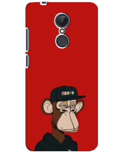 Чехол для Xiaomi Redmi 5 Plus с картинкой «Bored Ape — красный фон» Чехол для Xiaomi Redmi 5 Plus с картинкой «Bored Ape — красный фон»