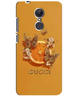 Чехол для Xiaomi Redmi 5 Plus с картинкой «Gucci — золотые бабочки»