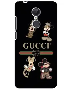 Чехол для Xiaomi Redmi 5 Plus с картинкой «Gucci — герои Disney и монограмма»
