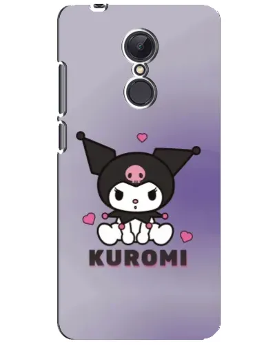 Чехол для Xiaomi Redmi 5 Plus с картинкой «Kuromi — фиолетовый арт»