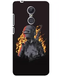 Чехол для Xiaomi Redmi 5 Plus с картинкой «PUBG — огненный силуэт»