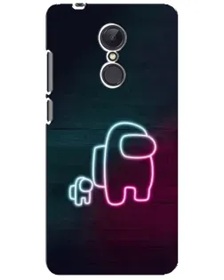 Чохол для Xiaomi Redmi 5 Plus з картинкою «Among Us неон-арт»