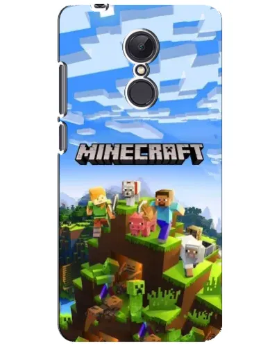 Чохол для Xiaomi Redmi 5 Plus з картинкою «Minecraft класичний світ»