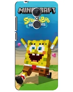 Чохол для Xiaomi Redmi 5 Plus з картинкою «Губка Боб Minecraft»