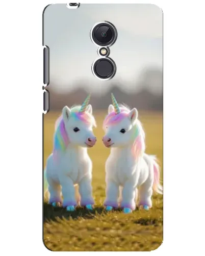 Чехол для Xiaomi Redmi 5 Plus с картинкой «Пара единорогов»