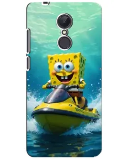 Чехол для Xiaomi Redmi 5 Plus с картинкой «Спанч Боб на гидроцикле»