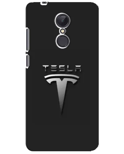 Чехол для Xiaomi Redmi 5 Plus с картинкой «Стальной логотип Tesla»