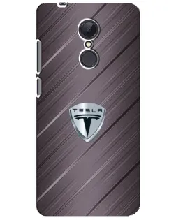 Чехол для Xiaomi Redmi 5 Plus с картинкой «Металлическая текстура Tesla»