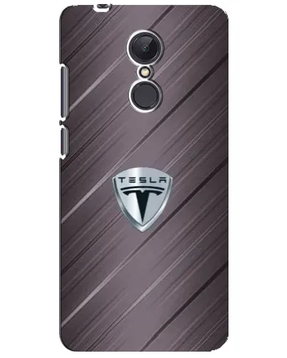 Чехол для Xiaomi Redmi 5 Plus с картинкой «Металлическая текстура Tesla»