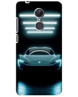Чехол для Xiaomi Redmi 5 Plus с картинкой «Tesla в неоне»