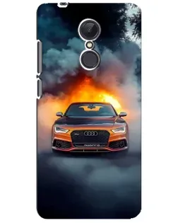 Чохол для Xiaomi Redmi 5 Plus з картинкою «Audi у вогняному диму»