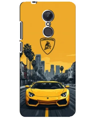 Чехол для Xiaomi Redmi 5 Plus с картинкой «Желтый Lamborghini город»