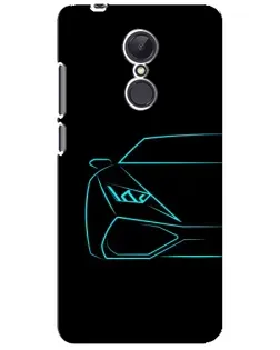 Чехол для Xiaomi Redmi 5 Plus с картинкой «Голубой силуэт Lamborghini»