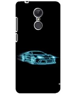 Чехол для Xiaomi Redmi 5 Plus с картинкой «Неоновый контур Lamborghini»