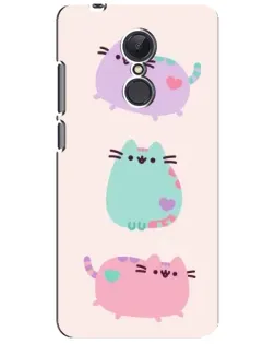 Чехол для Xiaomi Redmi 5 Plus с картинкой «Pusheen трио»