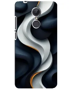 Чохол для Xiaomi Redmi 5 Plus з картинкою «Об'ємні чорно-білі стрічки»