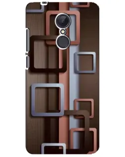 Чохол для Xiaomi Redmi 5 Plus з картинкою «Коричневі об'ємні квадрати»
