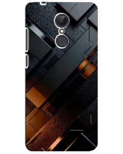 Чохол для Xiaomi Redmi 5 Plus з картинкою «Чорні геометричні блоки»
