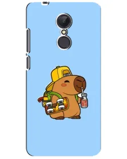 Чехол для Xiaomi Redmi 5 Plus с картинкой «Капибара на скейте»