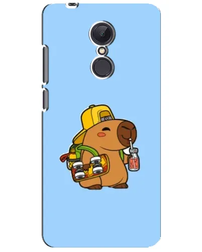 Чехол для Xiaomi Redmi 5 Plus с картинкой «Капибара на скейте»