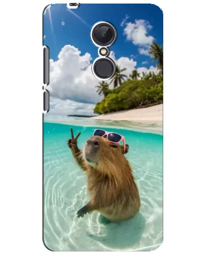 Чехол для Xiaomi Redmi 5 Plus с картинкой «Капибара на море»