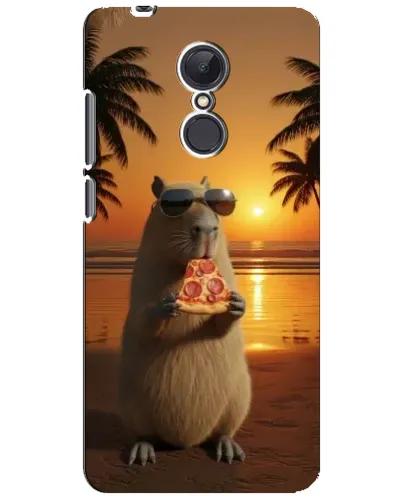 Чехол для Xiaomi Redmi 5 Plus с картинкой «Капибара с пиццей»
