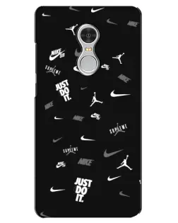 Чохол для Xiaomi Redmi 5 з картинкою «Nike Black Pattern»