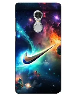 Чохол для Xiaomi Redmi 5 з картинкою «Космічний Nike Swoosh»
