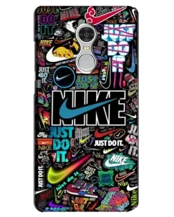 Чехол для Xiaomi Redmi 5 с картинкой «Яркий коллаж Nike»