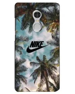 Чехол для Xiaomi Redmi 5 с картинкой «Тропический принт Nike»