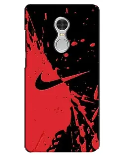 Чехол для Xiaomi Redmi 5 с картинкой «Красные брызги Nike»